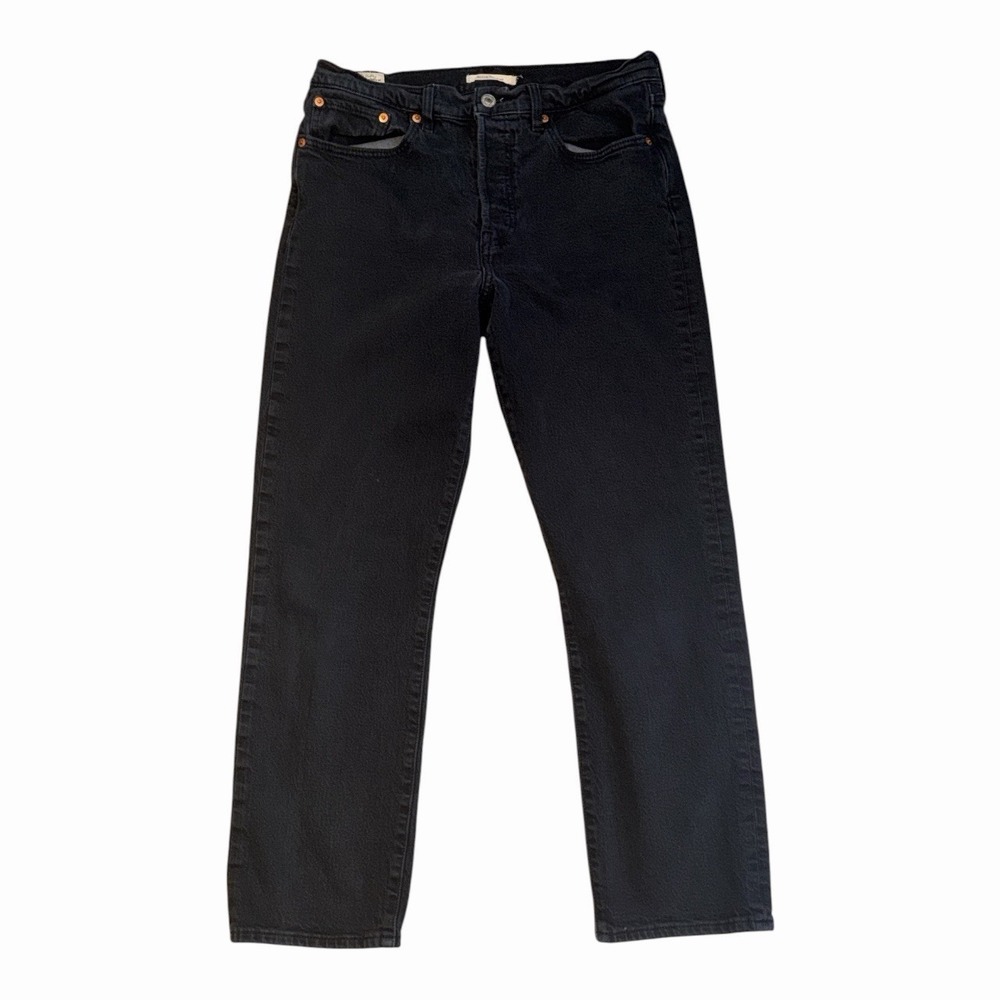 Levi's Premium Wedgie Straight Black High Rise Jeans W30 L28